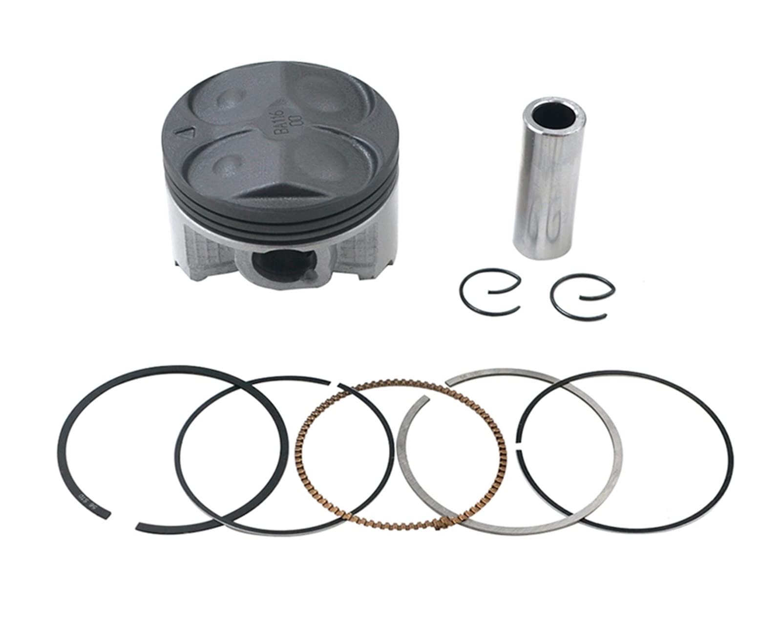 NSFSAYYDSW Motorrad Std ~ +100. Bohrungsgröße 56mm ~ 57mm Kolben-Kit & Ringe fit for Yamaha FZR400RR SP 3TJ FZ400 4YR FZR400 RR FZR FZ 400 Kolbenringfilter Kolbenringzange Kolbenring(Oversize 100) von NSFSAYYDSW