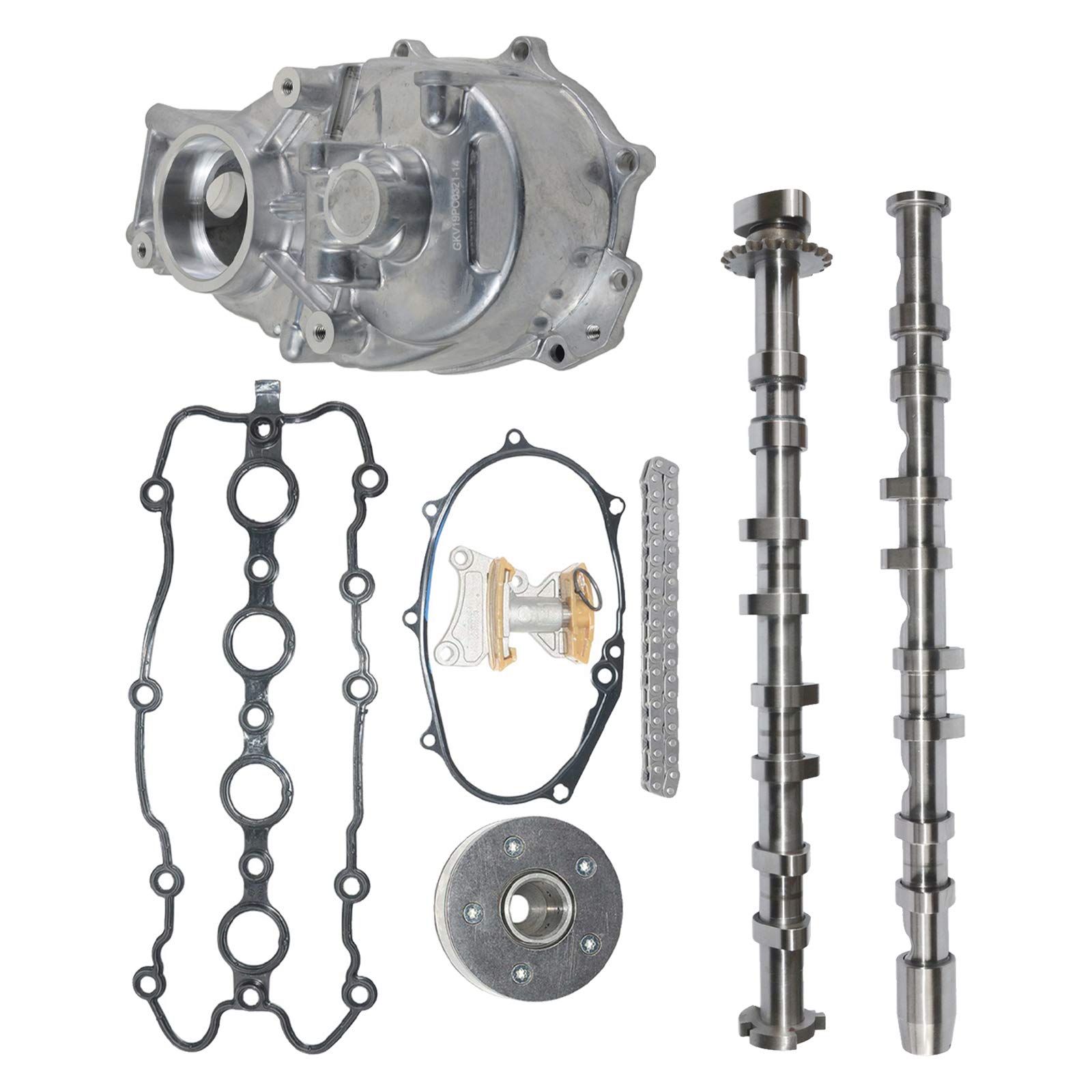 NSGMXT Gehäuse & Nockenwellen & Steuerkettensatz Kompatibel mit E0S G0lf Je-tt a Pasat Al-tea Le0n 0ctavia A6 TT 2.0 BZC06F109102B 06F109102E von NSGMXT