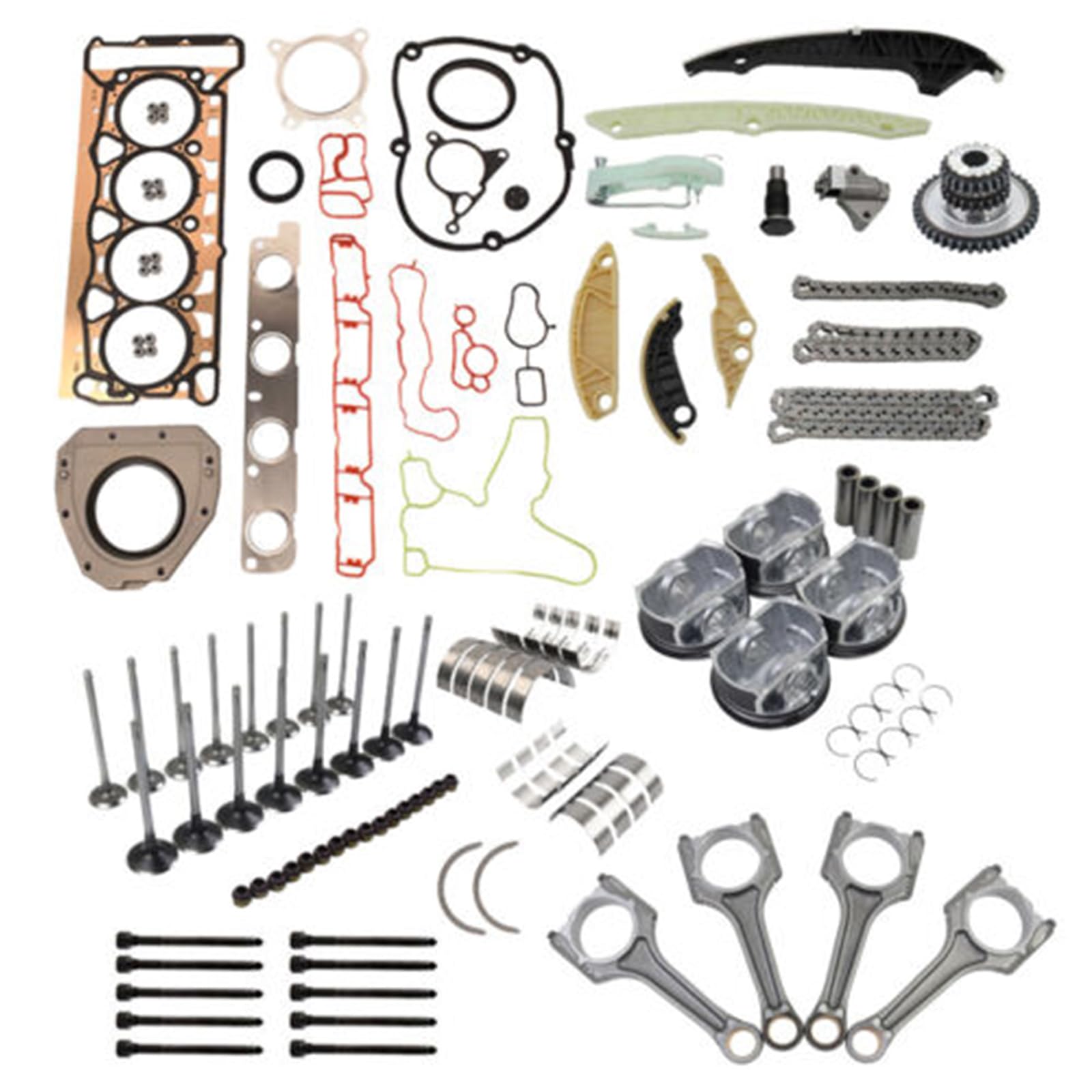 NSGMXT Motorsatz Reparatursatz Dichtungssatz Φ21mm Kompatibel mit A4 Q5 TT Pasat G0lf Je-tt a 2.0 TFSI TSI 06H107099AM 06H109158H von NSGMXT