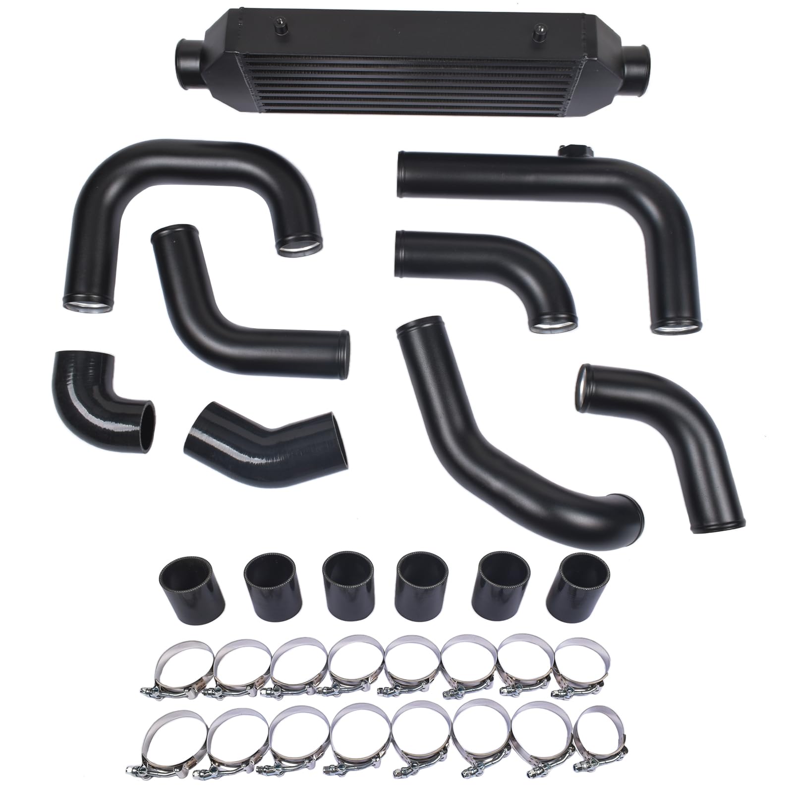 NSGMXT Schwarz Vorne Halterung Luftkühler Fmic Kit Kompatibel mit Golf MK4 A3 8L Leon 1.9TDI 1998-2005 von NSGMXT