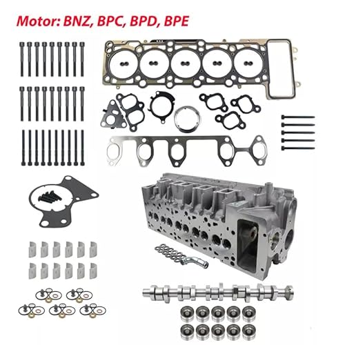 NSGMXT Zylinderkopf Komplett Kompatibel mit T0uareg Mu1t1van Transp0rter T5 2.5 TDI 2003-2009 BNZ BPC BPD BPE 070103063R 070109101Q von NSGMXT