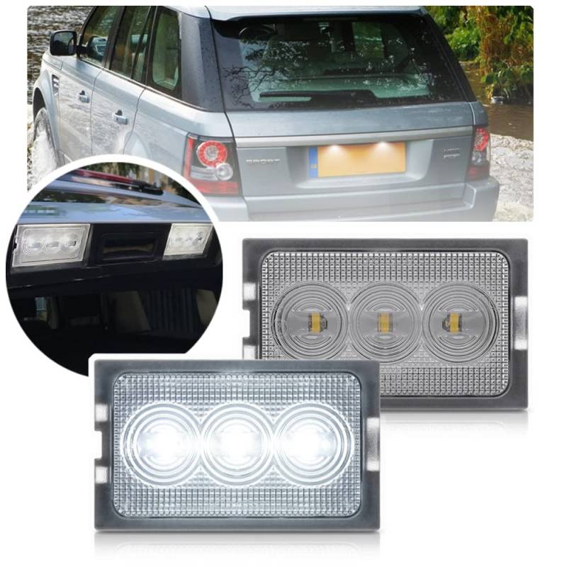 LED-Kennzeichenbeleuchtung für Land-Ro/ver Discovery 3 LR3 Discovery 4 LR4 L319 Freelander 2 LR2 L359 Rang Rover Sport Supercharge L320 2 Stück weiße Tag-Lampen von NSLUMO