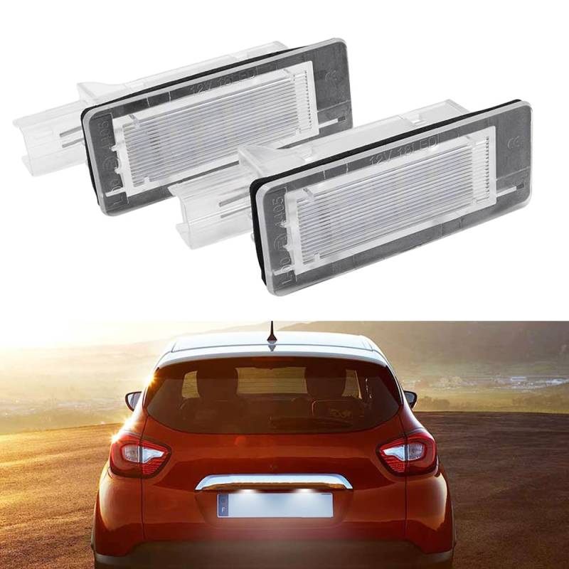 LED Kennzeichenbeleuchtung für Rena/ult Espace Scenic MK2 MK3 Laguna Sport Tourer 2 3 Captur Fluene Latitude Modus Zoe Dacia Lagan 2 Stück Canbus Tag Lampen von NSLUMO