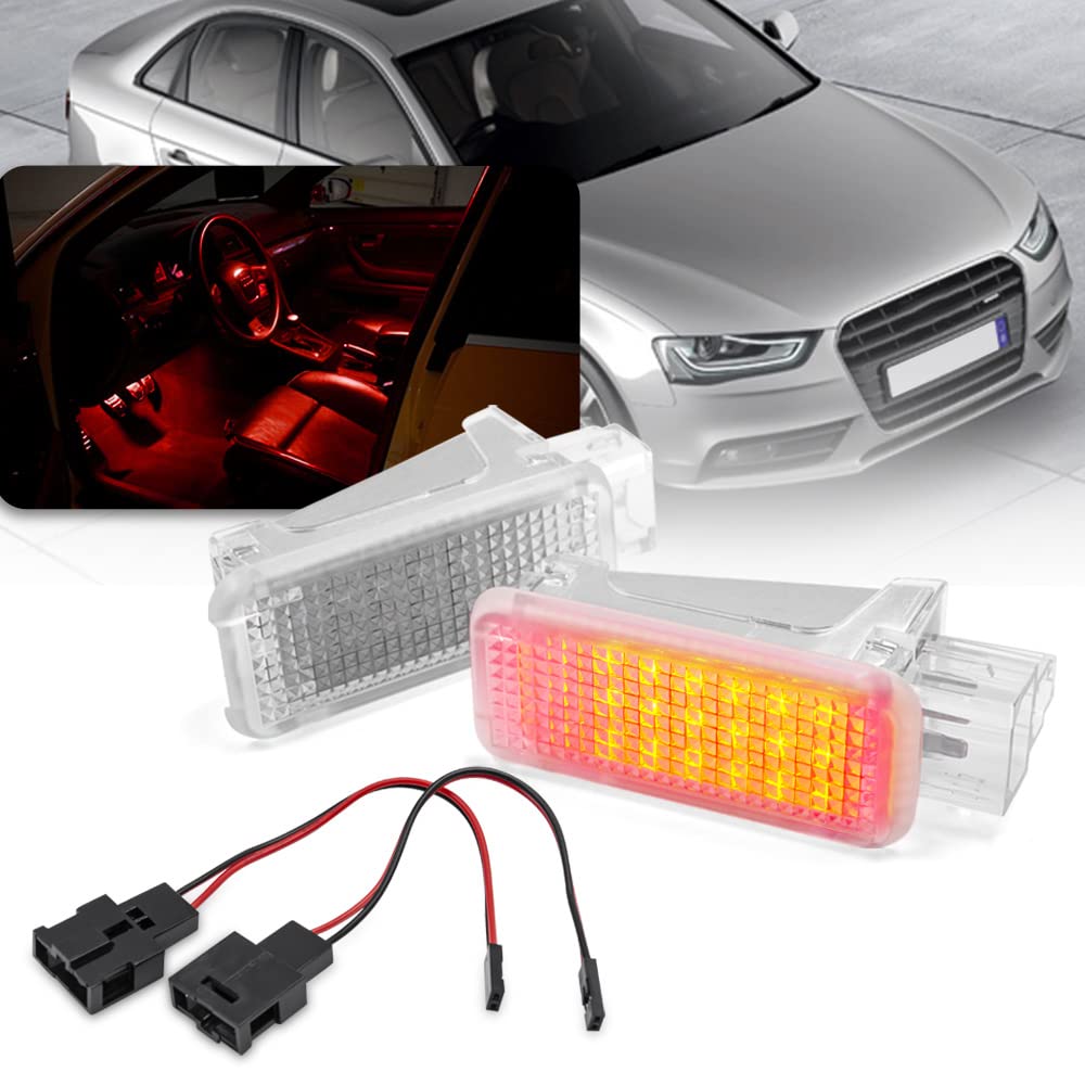 LED-Kofferraumbeleuchtung für A1 A2 A3 A4 B6 B7 B8 S4 RS4 A5 S5 A6 A7 A8 Q5 Q7 R8 TT Sko.da Seat Ibiza Leon Exeo Golf Eos LED-Kofferraumgepäck Age Red Lamp von NSLUMO