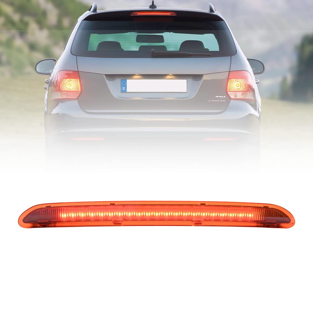 NSLUMO 1 x rote Linse LED dritte Bremsleuchte für Golf MK5 MK6 Schr?gheck Variant Plus B6 B7,3. bremsleuchte golf LED hinten mittig hohe Halterung Stop CHMS Lampe von NSLUMO