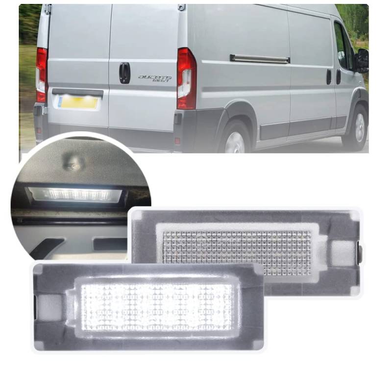 NSLUMO LED Kennzeichenbeleuchtung Kompatibel mit Fi.at Ducato Bus Box Peugeot Boxer Bus Box Citroen Jumper Bus Box 2006-2019 von NSLUMO