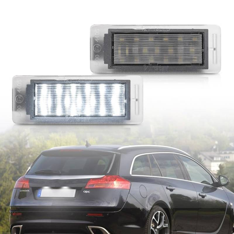 NSLUMO 2X kennzeichenbeleuchtung LED-Nummernschildbeleuchtung passend für Opel Insignia A Sports Tourer Mokka Ampera-e LED-Kennzeichenbeleuchtung Parkplatzlampe von NSLUMO