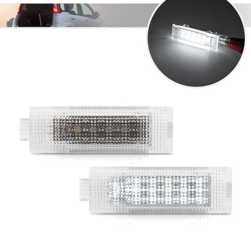 NSLUMO Für Fi.at Panda 2003–2021, Fi.at Stilo 2001–2007, Fi.at Punto Evo 2009–2011, 2 x LED Courtesy Luggage Light Canbus Interior Trunk Boot Lamp von NSLUMO