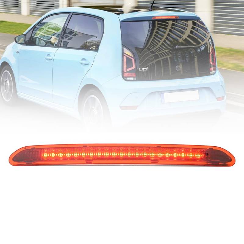 NSLUMO LED-Bremslicht mit roter Linse für V.W up! e-up!, für Skod.a Fabia III Citigo Mii, hoch montierte Bremsleuchte hinten in der Mitte, zusätzliches drittes Bremslicht 1 Stück von NSLUMO