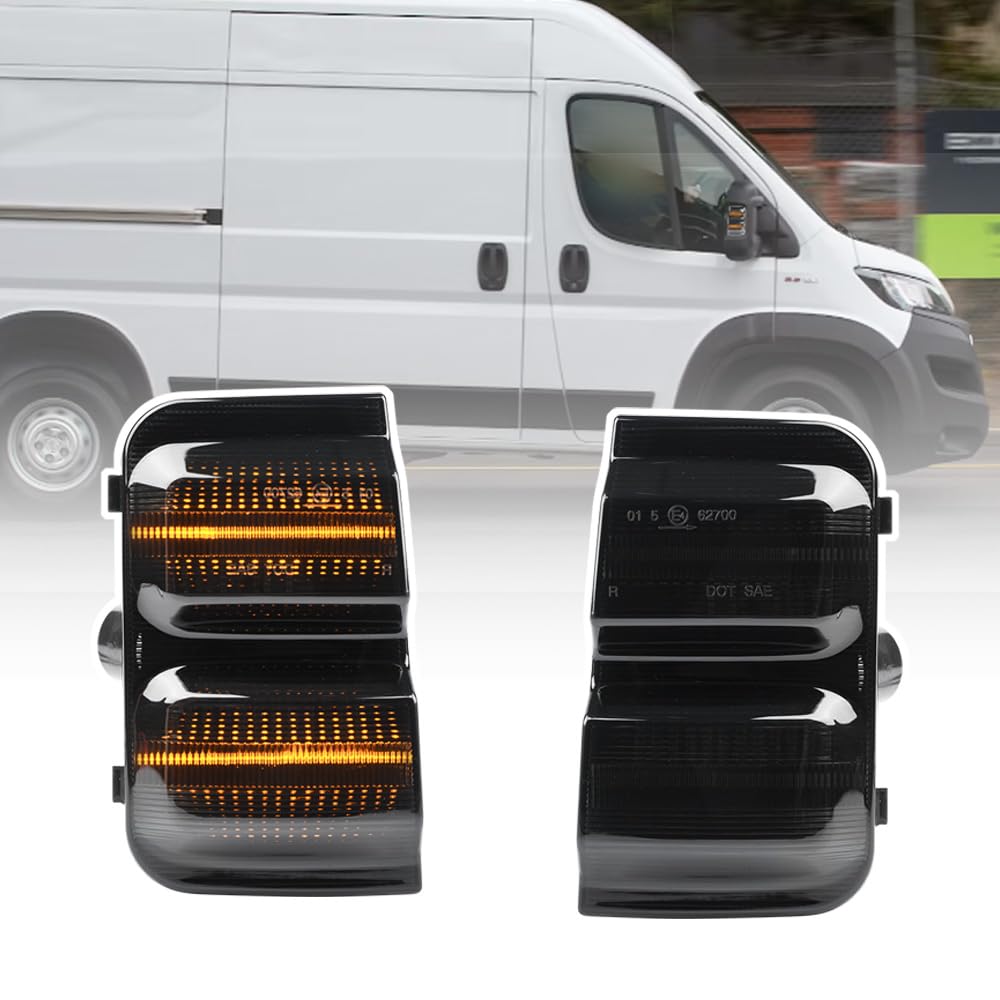 NSLUMO LED Fahrtrichtungsanzeiger SpiegelBlinker kompatibel mit Fi.at Ducato Blinker Van Bus 250 Peugeot Boxer Citroen Jumper Relais 2006-2023 Repeater Beleuchtung seitenmarkierungsleuchten von NSLUMO