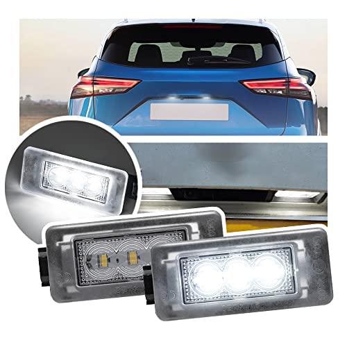 NSLUMO LED-Kennzeichenbeleuchtung Kompatibel mit Ni/Ssan Qashqai J2 2022 2021 Serena 2016-up Dacia Duster 2018-up Canbus Fehlerfreie LED-Kennzeichenbeleuchtung Auto-Parkleuchte von NSLUMO