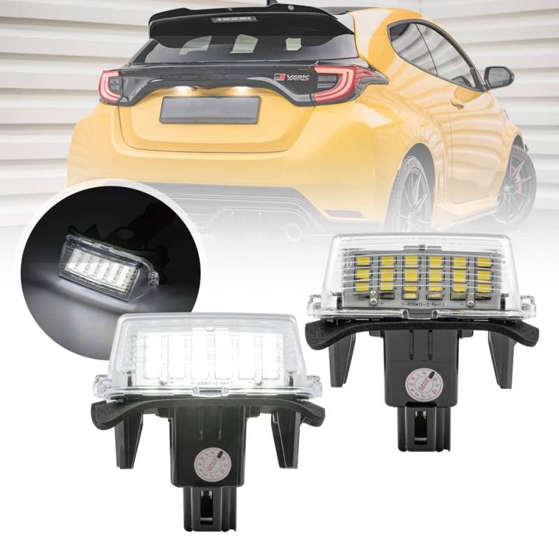 NSLUMO LED Kennzeichenbeleuchtung kompatibel mit To-yota GR Yaris 2020-2022 Yaris XP21 2020-2022 Corolla E210 Touring Sports 2019-2022 von NSLUMO