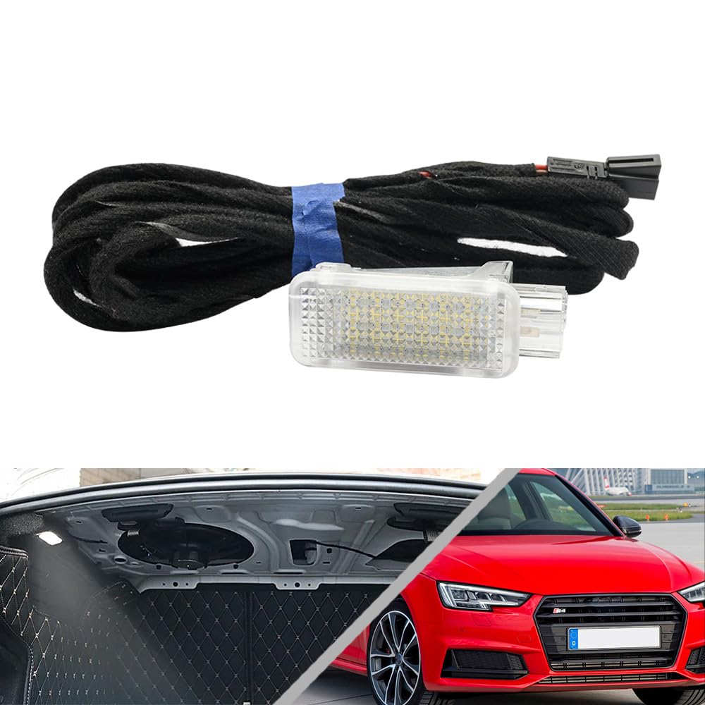 NSLUMO LED Kofferraum Beleuchtung Leuchte für Aud.i A4 S4 B9 Sedan 2019-2024 1X SMD-LED-Modul Gepäckraumlampe 18 LED Kofferraum Leuchte Beleuchtung von NSLUMO