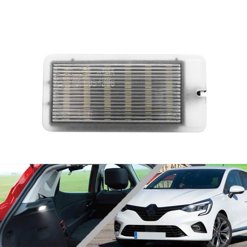 NSLUMO LED Kofferraum Beleuchtung Leuchte für Re.nault Clio III IV V Fluence Captur I Laguna III II 1x SMD-LED-Modul Gepäckraumlampe 18 Led Kofferraum Leuchte Beleuchtung von NSLUMO