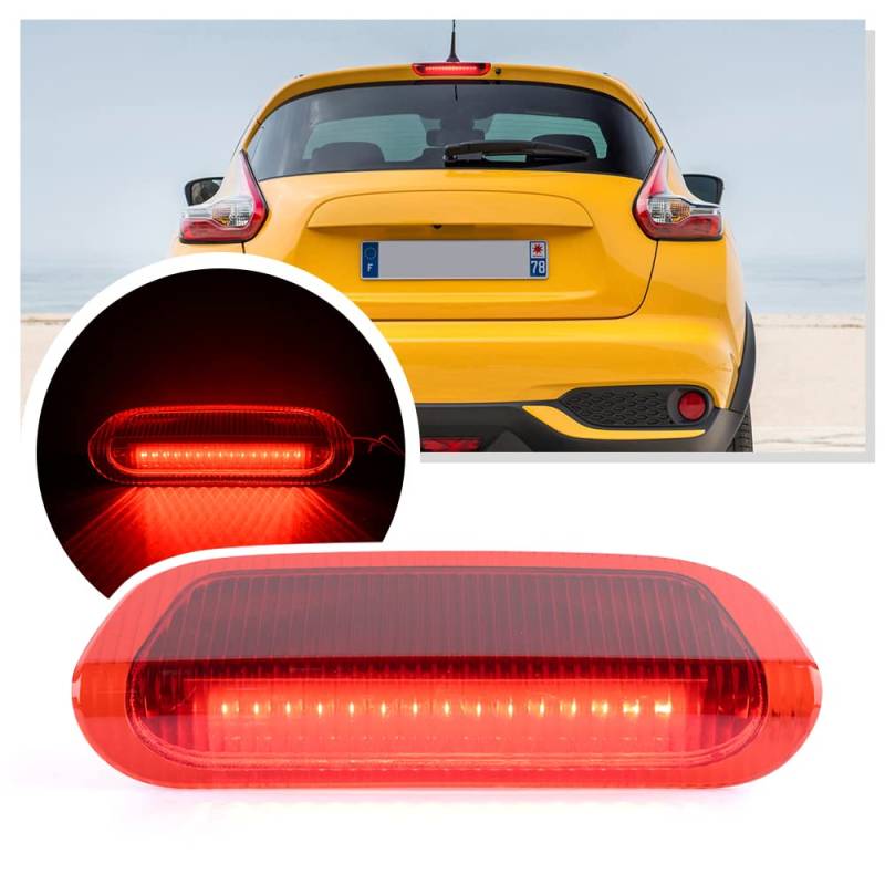 NSLUMO Rote Linse rote LED 3 dritte Bremslicht fur Niss/an Juke F15 2011-2019 Hintere Mitte hohe Halterung dritte bremsleuchte Bremslicht OEM#: 26590¨C1KA0A von NSLUMO