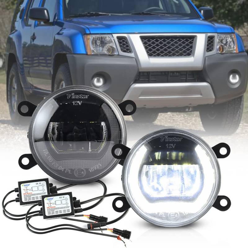 Nslumo LED DRL Halo Ring Tagfahrlicht Nebelscheinwerfer für Nis/san X-Trail 2007; Xterra 2004-2013 für Subaru Impreza WRX/STI BRZ Legacy LED Frontstoßstange DLR Nebelscheinwerfer E4 Mark von NSLUMO