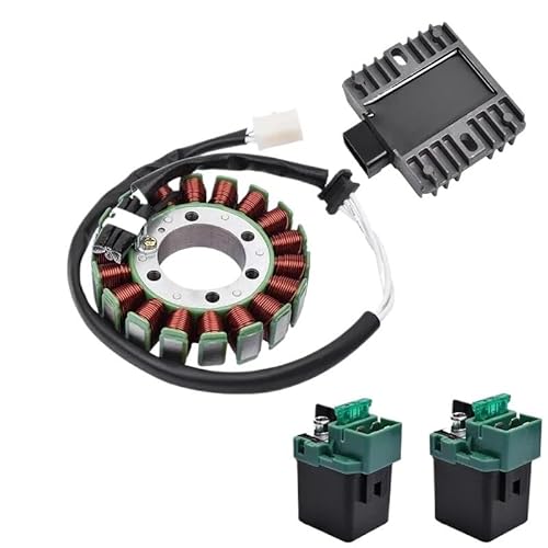 Motorrad Stator Spule + Regler Gleichrichter + Starter Magnet Relais Kit for KLE650 KLE 650 Ver/sys 2007 2008 2009 2010 von NTDRULFK