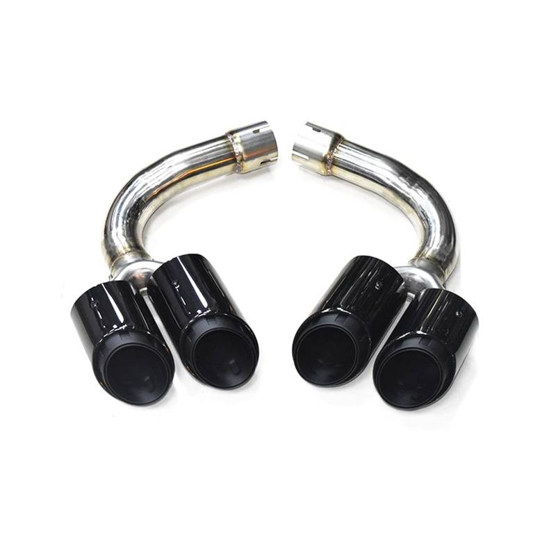 1 Pair 304 Stainless Steel Exhaust Tip Compatible With 2016-2018 Q7 Up To SQ7 Four Tips Black Nozzle Muffler Tip Tailpipe(2.0t Petrol Black) von NTOLAMPIX