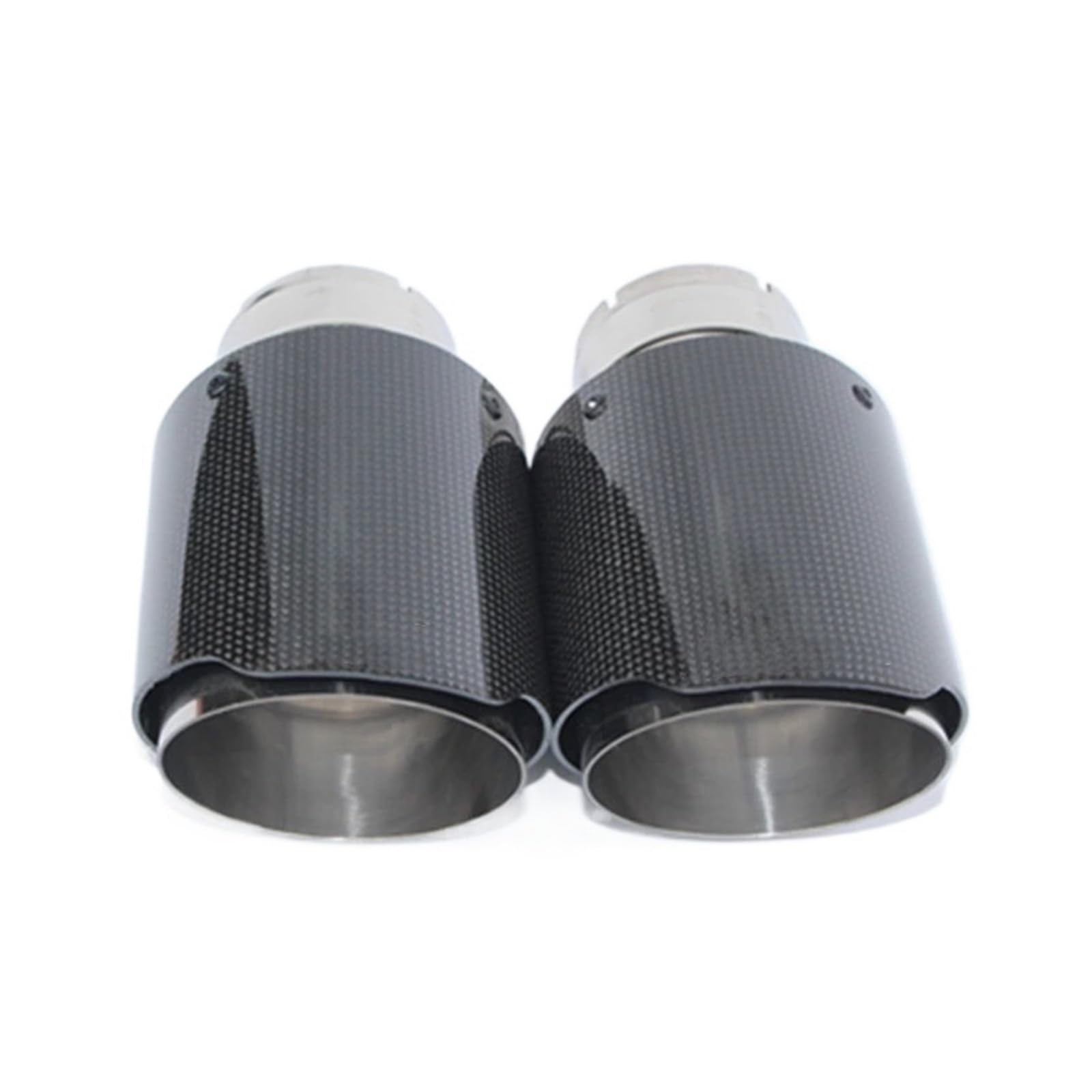 1 Pair 89MM Stainless Glossy Carbon Fiber Exhaust Tip Tailpipe -styling Exhaust Muffler Tip(48MM IN 89MM OUT) von NTOLAMPIX