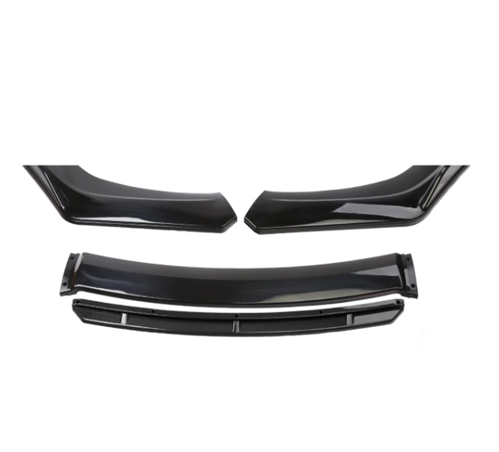 177 cm kompatibel mit VW Jetta MK6 MK7 Frontstoßstangenlippe Spoiler Splitter Karosserie-Kit mit 15 cm Strebenstange, universelles Autozubehör (schwarz) von NTOLAMPIX