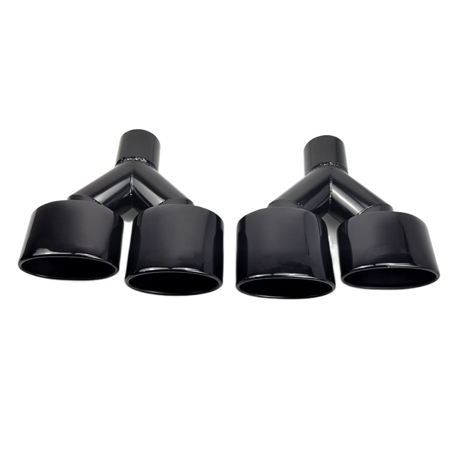 1pair L&R Exhaust Tip Chrome Black Stainless Steel Suitable Compatible With Benz W204C-class Modification Muffler Four-out Tail Nozzle(Inlet51mm H type) von NTOLAMPIX