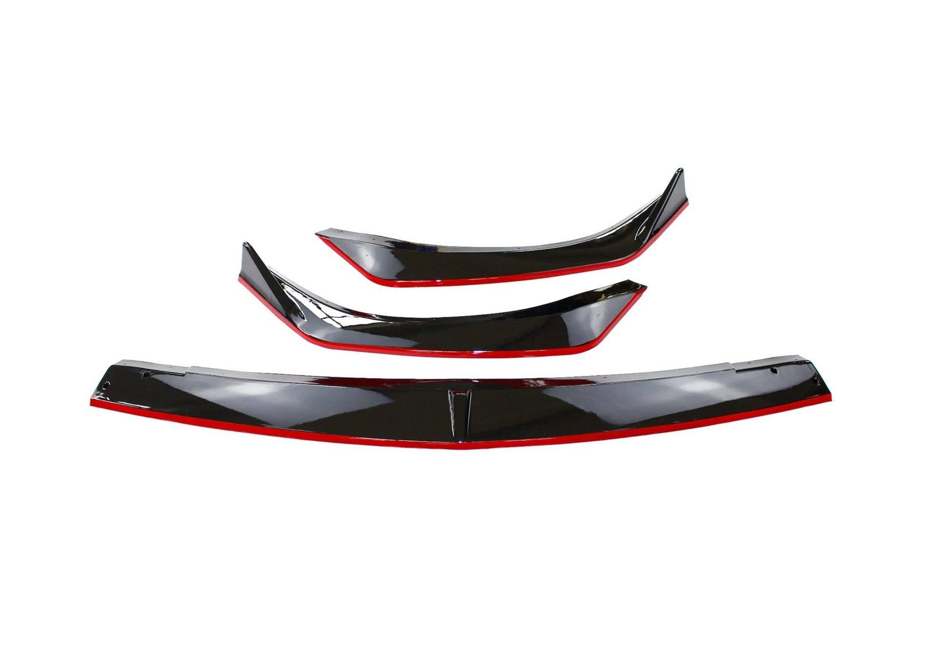 3PCS Compatible With Mazda 3 Axela Sedan 2019-2021 Front Bumper Lip Spoiler Side Splitter Guard Cover Deflector Body Kit Car Accessories(C) von NTOLAMPIX