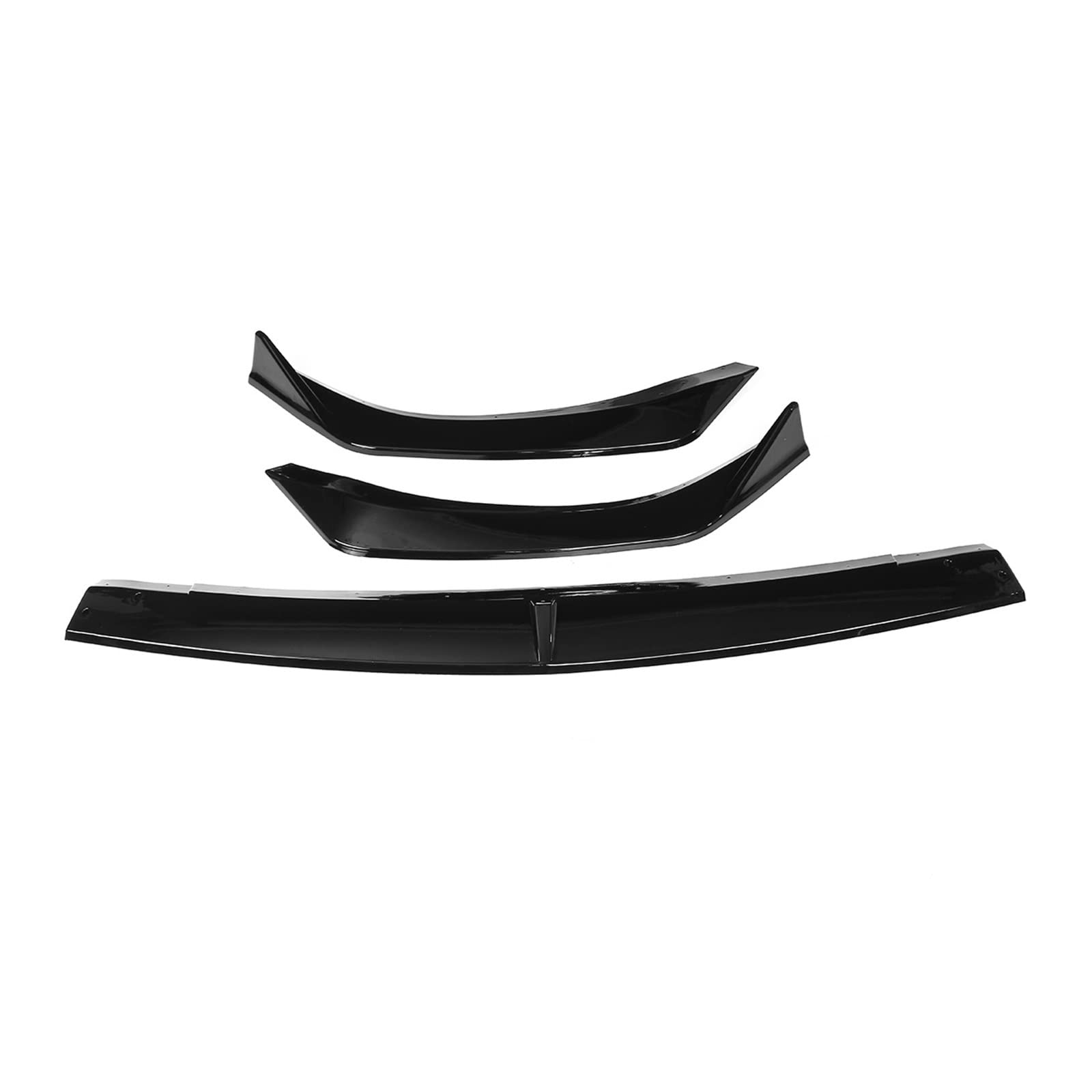 3PCS Kompatibel mit Mazda 3 Axela Limousine 2019-2021 Frontstoßstange Lip Spoiler Seite Splitter Guard Abdeckung Deflektor Body Kit Auto Zubehör(Gloss Black) von NTOLAMPIX