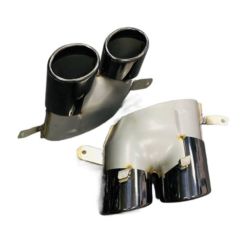 Accessories 1 Pair Exhaust Tip Compatible With A6 A7 Up To S6 S7 Exhaust Pipe 2016-2018 304 Stainless Steel Muffler Tip Nasenspülbecken(Black) von NTOLAMPIX