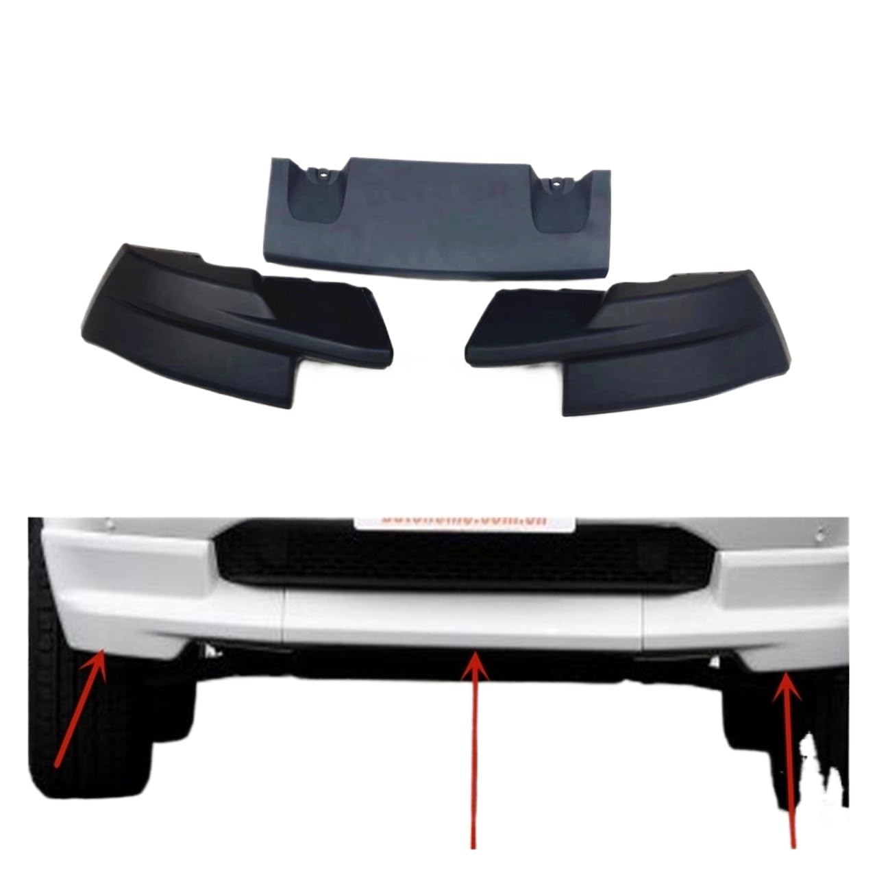 Compatible With Land Rover Freelander 2 LR2 2010-2015 Car Front Bumper Tow Hook Trailer Cover Lip Insert Spoiler LR042928 LR042972 LR042970 von NTOLAMPIX