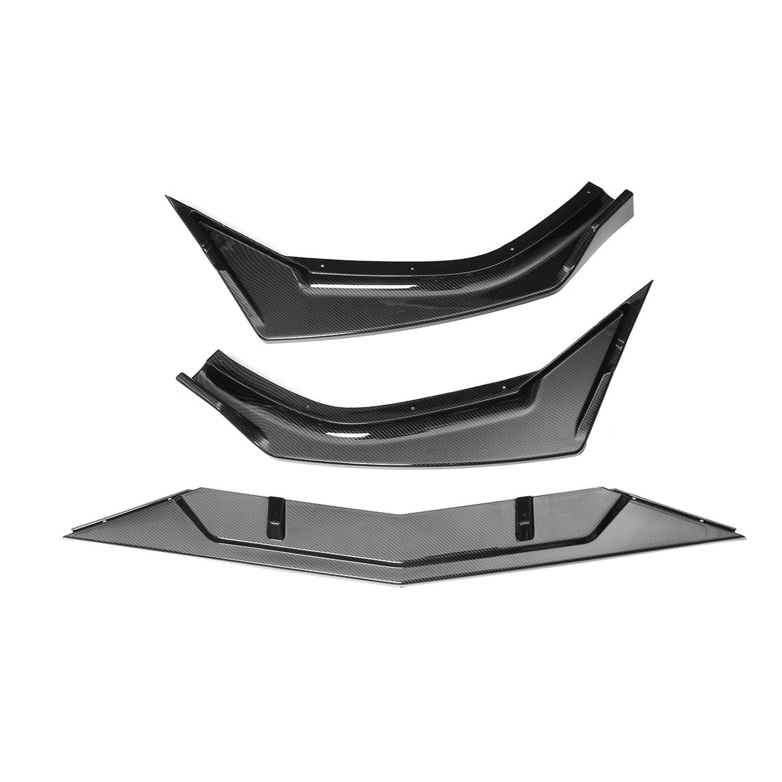 Front Bumper Lip Spoiler Compatible With Civic 2016-2020 10th Gen Side Splitters Diffuser Body Kit Guards Protection Car Accessories(B) von NTOLAMPIX