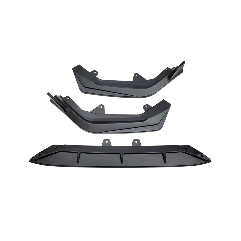 Front Bumper Lip Spoiler Compatible With Civic 2021 2022 2023 11th 4DR Sedan Side Splitter Body Kit Protection Guard Car Accessories(Matte BLACK) von NTOLAMPIX