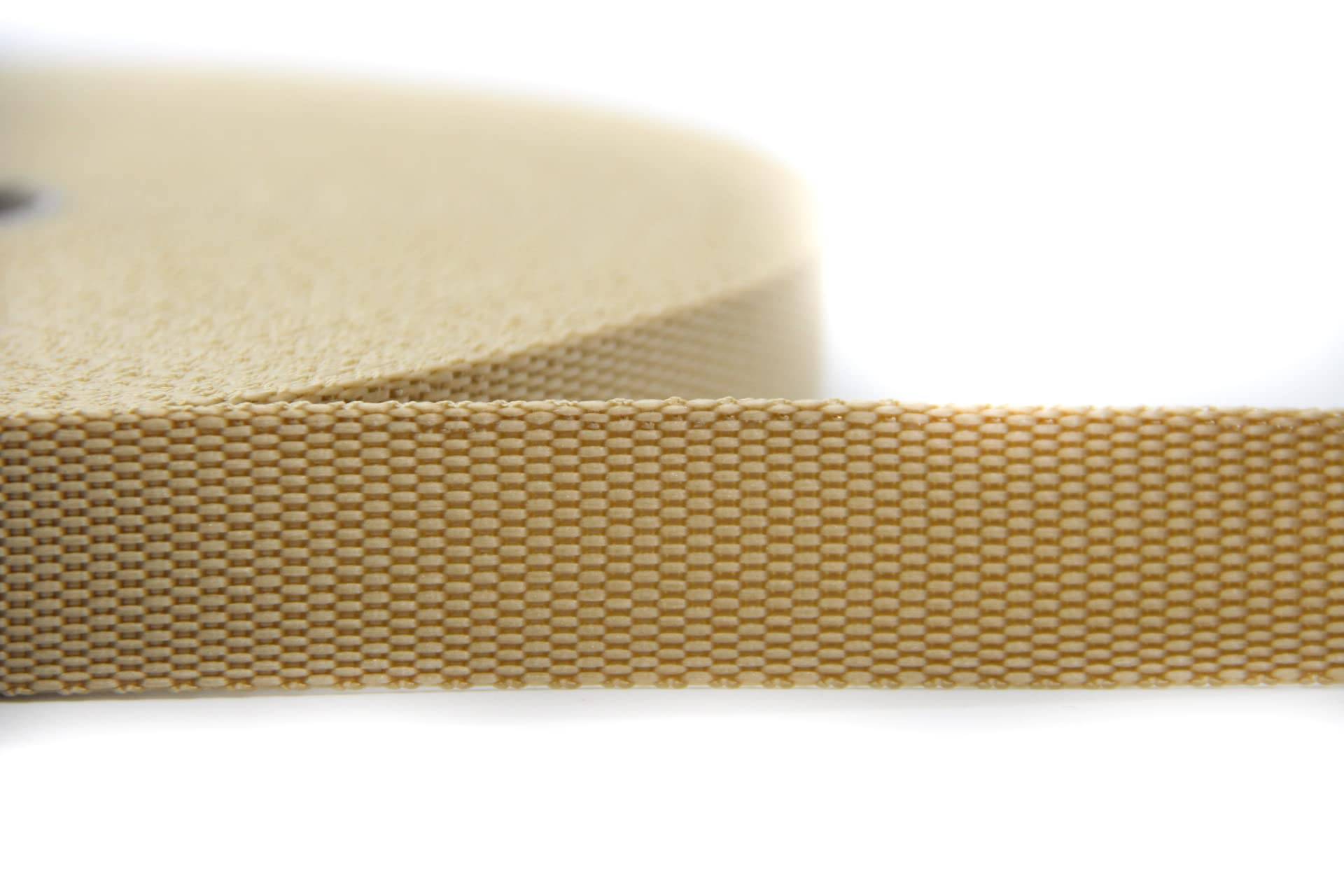 NTS-Nähtechnik 20mm | 5m Gurtband | 100% Polypropylen | Dunkelbeige von nts Nähtechnik