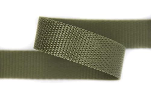 30mm | 5m Gurtband | Farbauswahl I 100% Polypropylen (Khaki, 25mm) von nts Nähtechnik