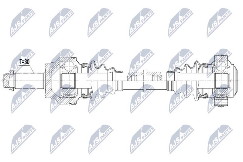 Antriebswelle Hinterachse NTY NPW-BM-089 von NTY