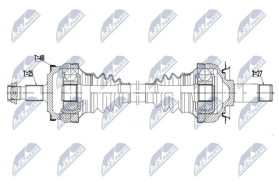 Antriebswelle Hinterachse NTY NPW-ME-132 von NTY