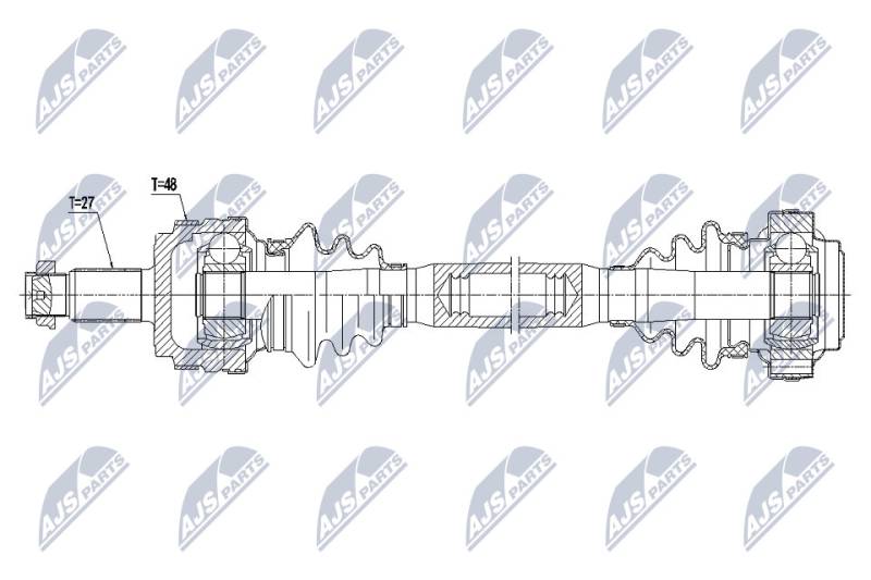 Antriebswelle Hinterachse links NTY NPW-BM-036 von NTY