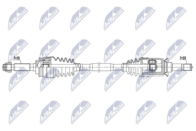 Antriebswelle Hinterachse links NTY NPW-CH-092 von NTY