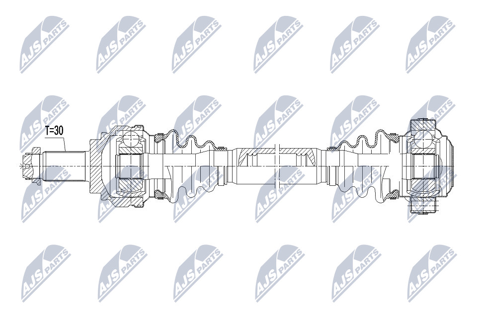 Antriebswelle Hinterachse rechts NTY NPW-BM-037 von NTY