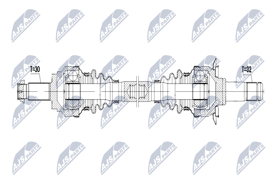 Antriebswelle Hinterachse rechts NTY NPW-BM-041 von NTY