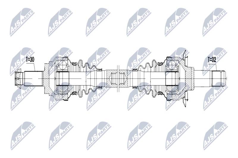 Antriebswelle Hinterachse rechts NTY NPW-BM-041 von NTY