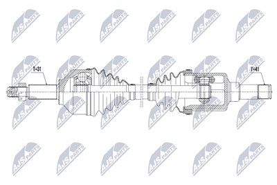 Nty Antriebswelle [Hersteller-Nr. NPW-FR-075] für Ford von NTY