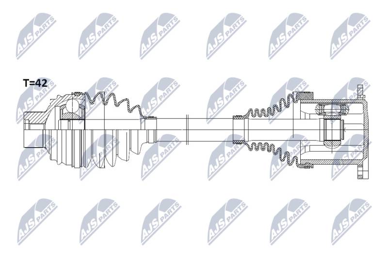 Antriebswelle Vorderachse NTY NPW-AU-008 von NTY