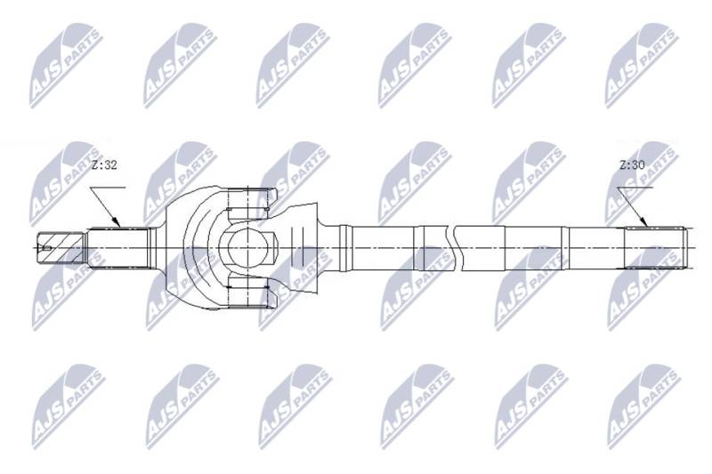 Antriebswelle Vorderachse NTY NPW-CH-124 von NTY