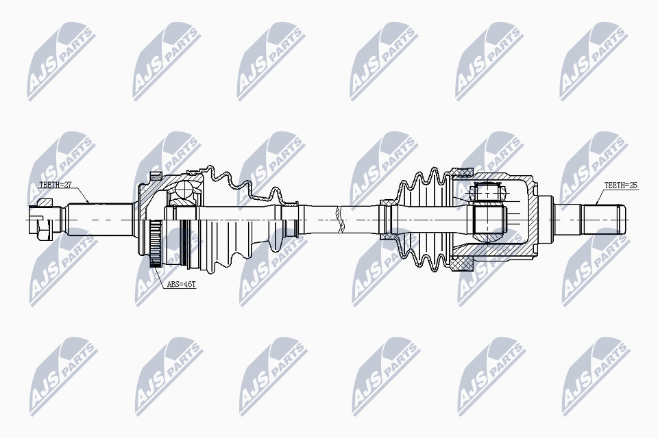 Antriebswelle Vorderachse NTY NPW-KA-343 von NTY