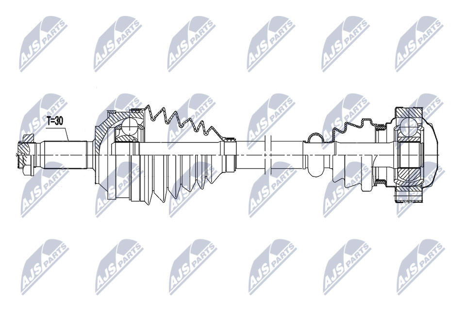 Antriebswelle Vorderachse NTY NPW-ME-128 von NTY