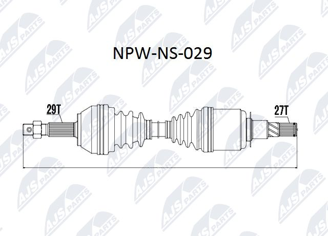 Antriebswelle Vorderachse NTY NPW-NS-029 von NTY