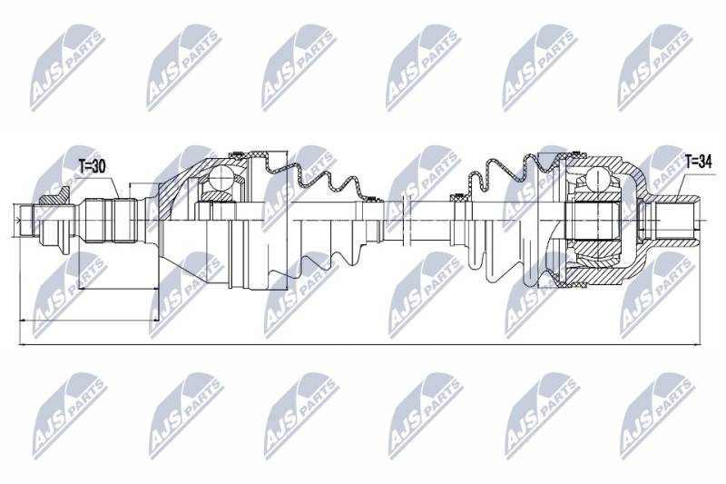 Antriebswelle Vorderachse NTY NPW-PL-032 von NTY