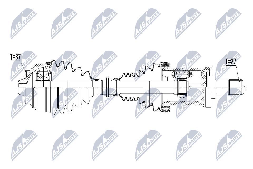 Antriebswelle Vorderachse links NTY NPW-BM-055 von NTY