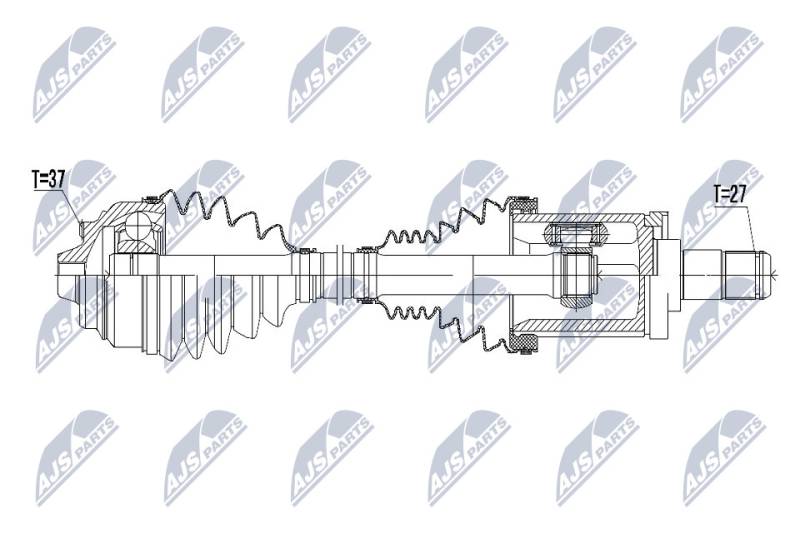 Antriebswelle Vorderachse links NTY NPW-BM-055 von NTY