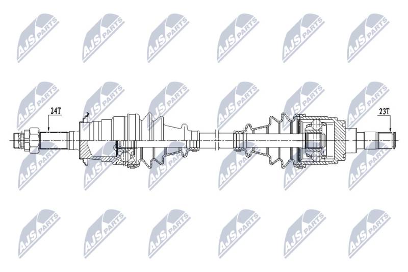 Antriebswelle Vorderachse links NTY NPW-DA-000 von NTY